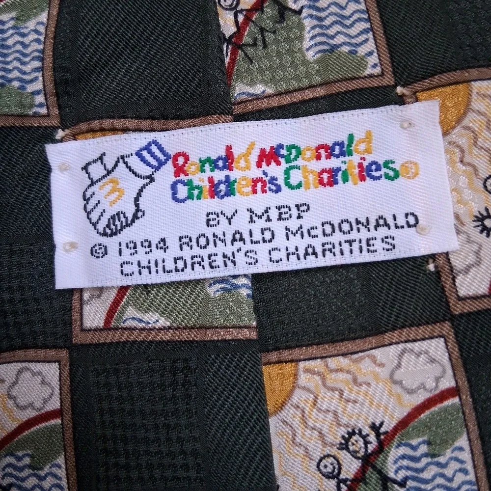 Vintage Lot Of 2 Ronald McDonalds Children's Charities by MBP Neck Tie Made USA